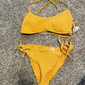 Yellow hollister bikini NWOT
